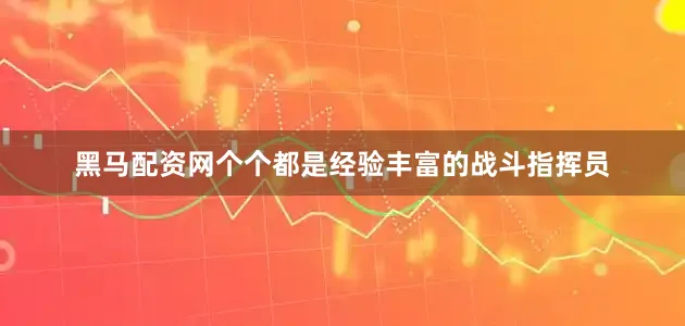 黑马配资网个个都是经验丰富的战斗指挥员